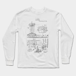 Switch Stand Vintage Patent Hand Drawing Long Sleeve T-Shirt